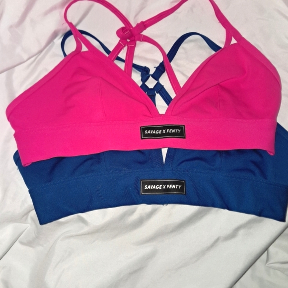 Savage x Fenty Womens Spotlight Low-Impact Sports Bras Set Of 3 EUC - Picture 2 of 16